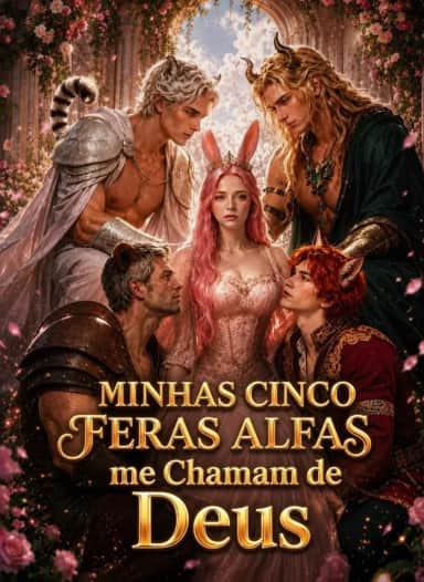 Capa do mini dorama Minhas Cinco Feras Alfas me Chamam de Deus